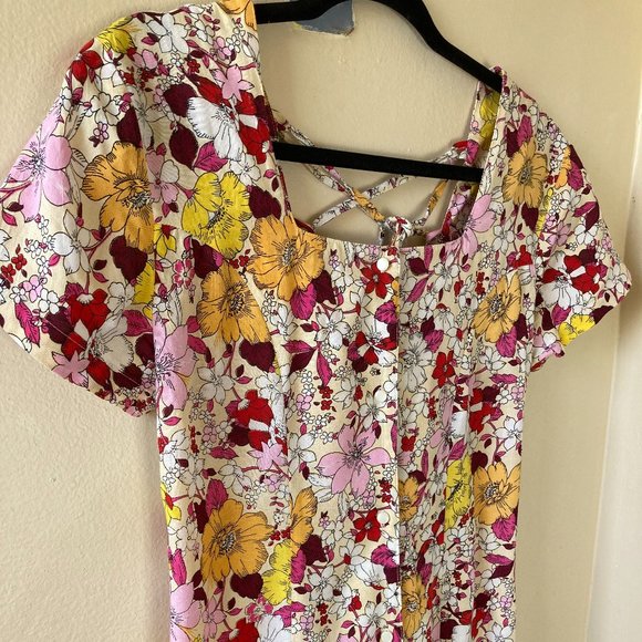 SACRED HAWK | Maxi Floral Button Down Dress XS - Picture 4 of 14